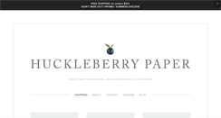 Desktop Screenshot of huckleberrypaper.com