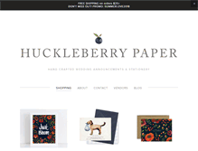 Tablet Screenshot of huckleberrypaper.com